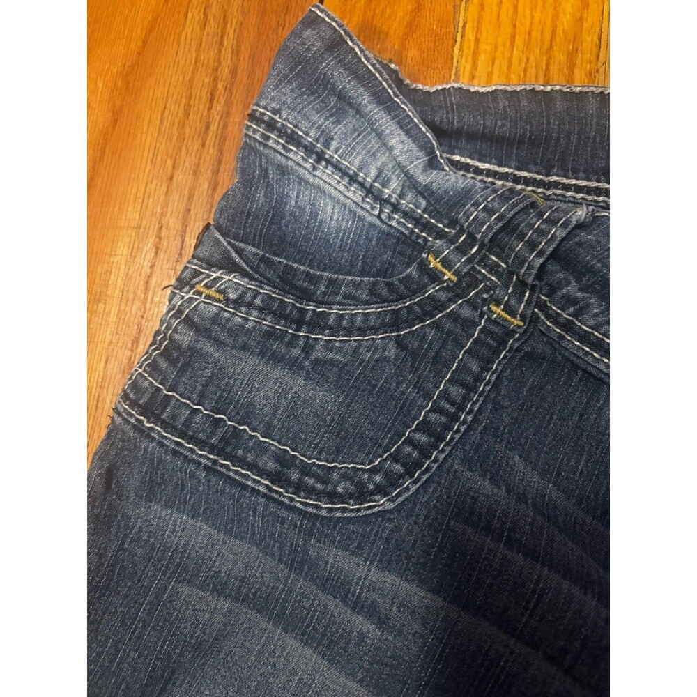 Vintage Y2k Angels Low Rise Jean Capris Size 9 Streetwear Dark Wash - Picture 3 of 5